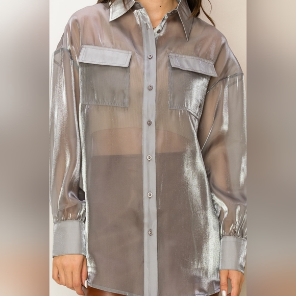 Semi sheer blouse - Picture 3 of 4